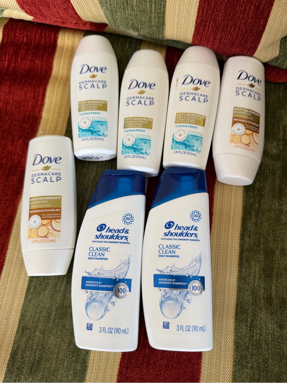 🗽NEW Dove & Head & Shoulders Travel Dandruff Shampoo Set - White/Blue